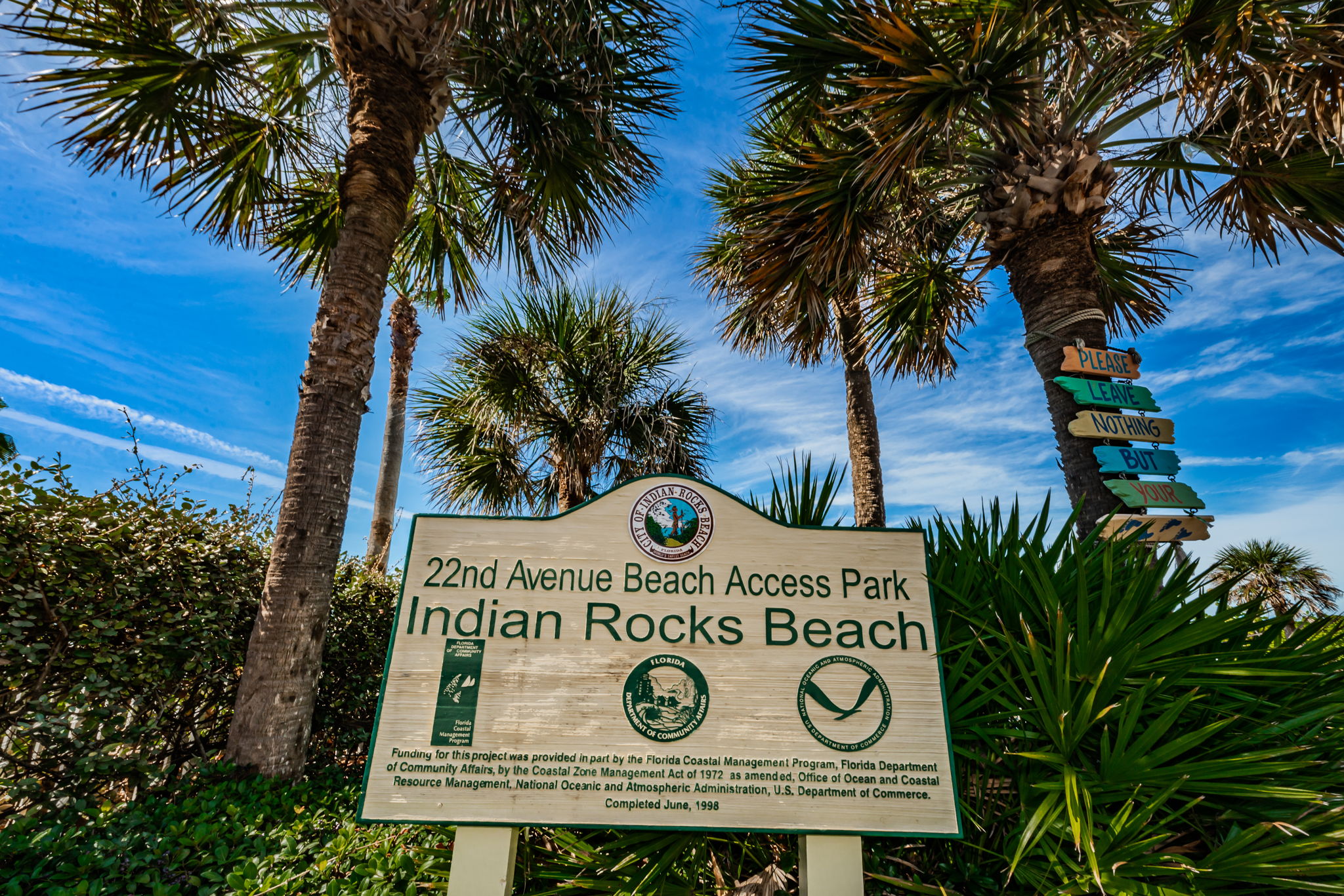 Indian Rocks Beach shoreline near 22nd Ave beach access